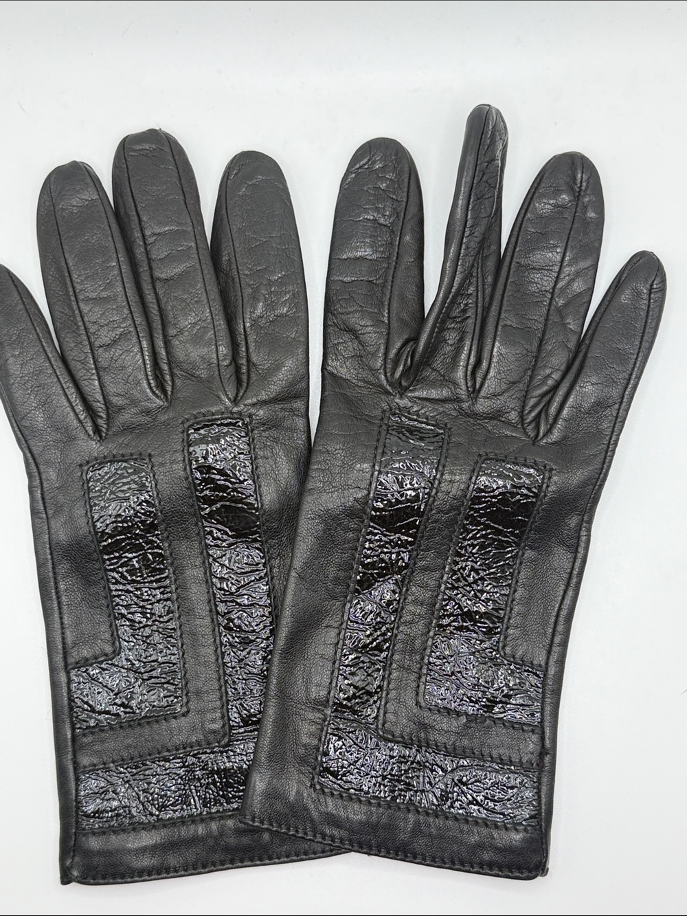 Black Leather Women's Dress Gloves